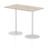 Dynamic Italia 1400 x 800mm Poseur Rectangular Table Grey Oak Top 1145mm High Leg ITL0279 DD